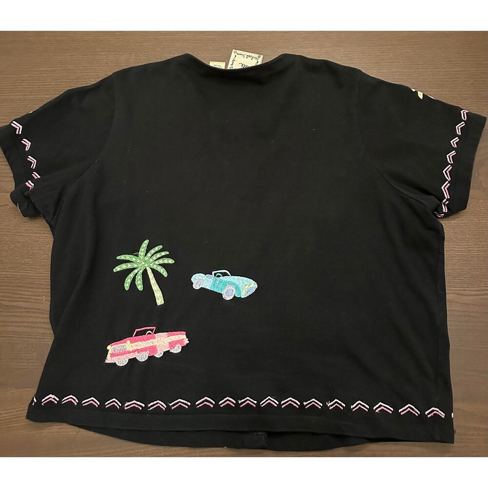 Michael Simon Lite Large Button Front Black Short… - image 3